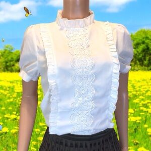 Elegant White Lace Blouse